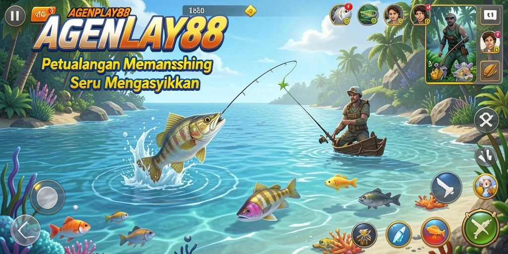 Tampilan gameplay AGENPLAY88 yang menarik saat memancing.