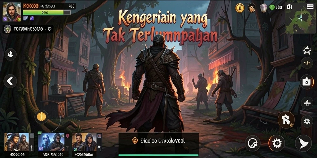 Gameplay KOKO5000 yang menegangkan dengan suasana yang menakutkan.