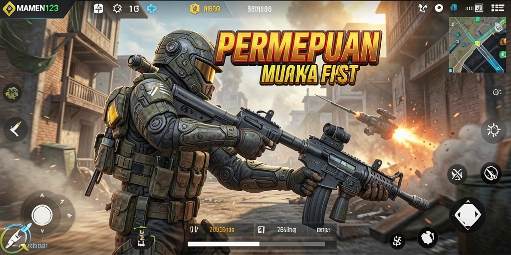Screenshot menampilkan aksi mendebarkan dalam gameplay FPS MAMEN123.