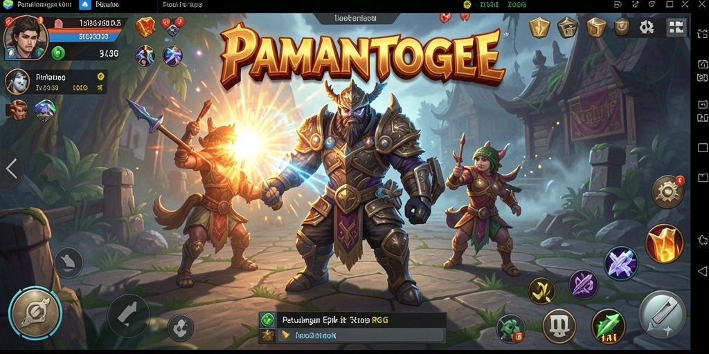 Tampilan aksi mendebarkan dalam game RPG PAMANTOGEL.